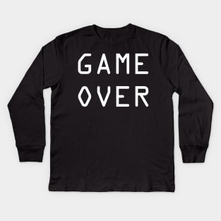 Game Over (White Text) Kids Long Sleeve T-Shirt